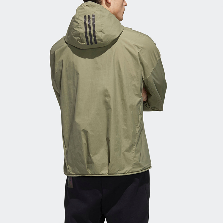 Мужская куртка adidas M Tec Anorak (зеленая) — фото 3