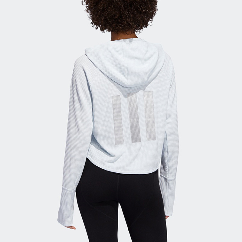 Женское худи adidas Adapt Hoodie (светло-синее) — фото 4