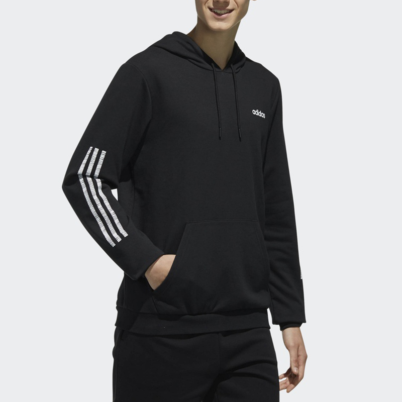 Мужское худи adidas neo M Ce 3s Hoody (черное) — фото 5