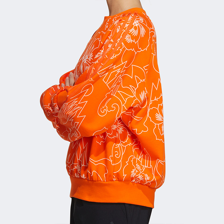 Женское худи adidas Aop Sweat logo (оранжевое) — фото 4
