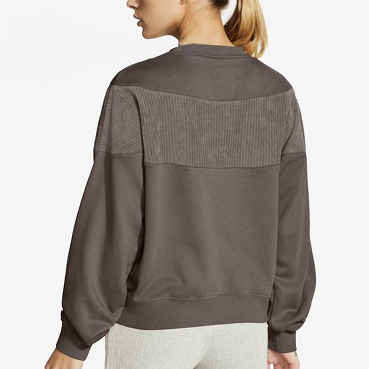 Женская толстовка Nike As W Nsw Hrtg Crew Velour (черно-серый) — фото 4