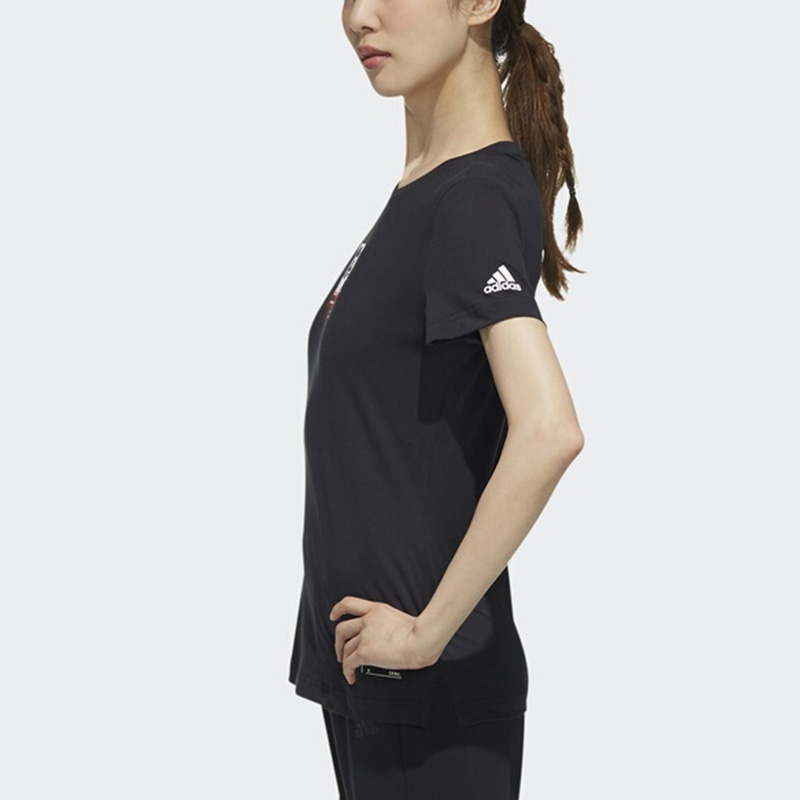 Женская футболка adidas Kc Tee Ls Cn (черная) — фото 5