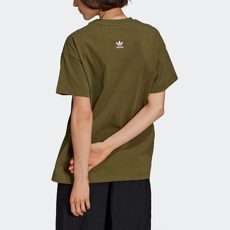 Женская футболка adidas originals x Dry Clean Only (зеленая) — фото 3