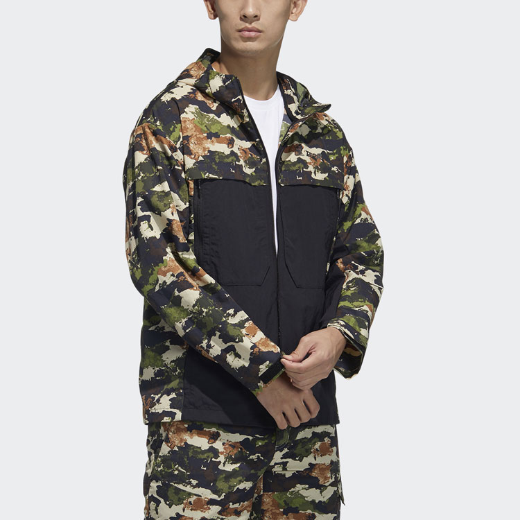 Мужская куртка adidas Terrex Festiv Aop Wb (коричневая) — фото 4