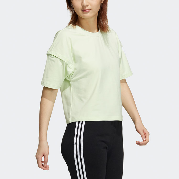 Женские футболка adidas originals Ryv Tee Ss T (бледно-розово-зеленый) — фото 4