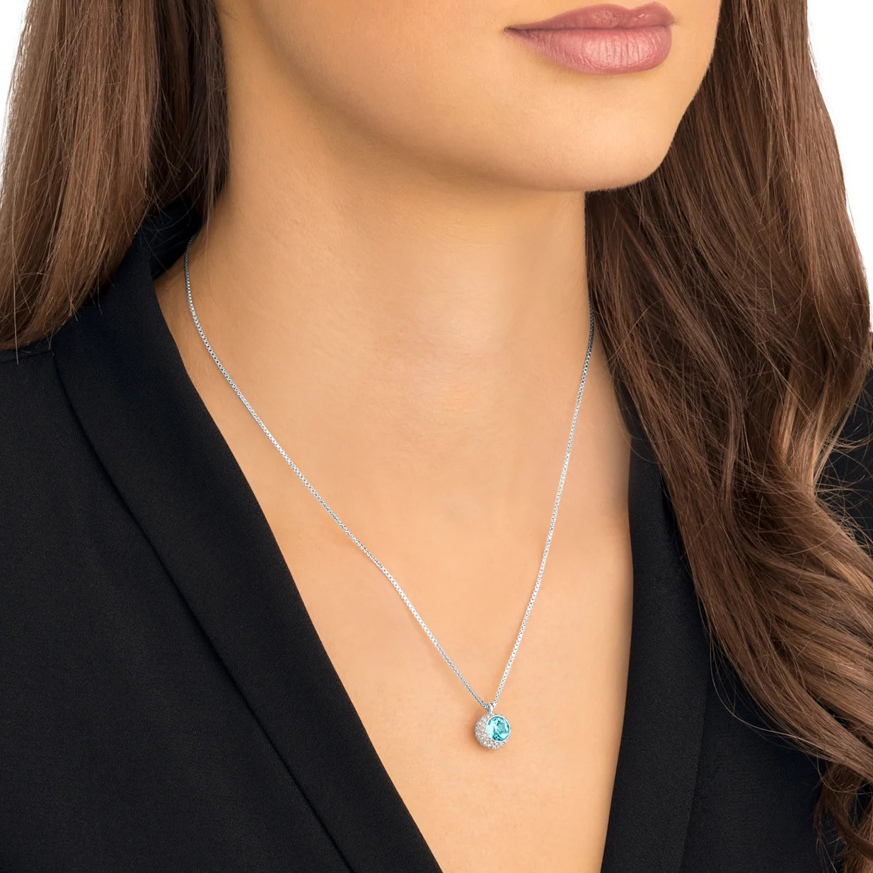 Женское necklace Swarovski Flirt (синее) — фото 4