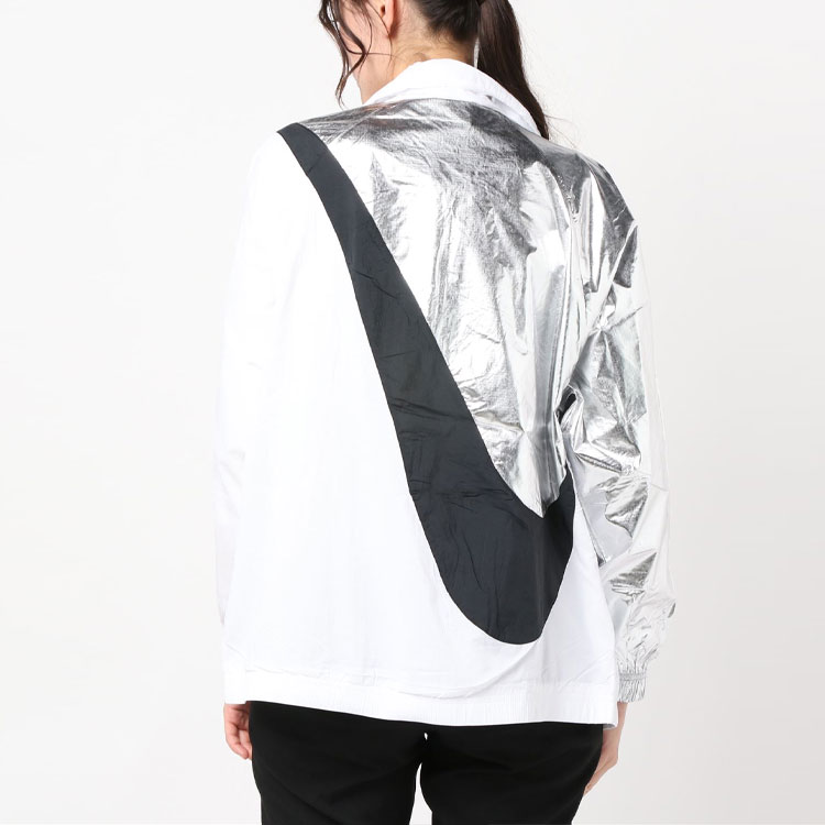 Женская куртка Nike Womens Swoosh Jacket Woven Cb Gel (бело-разноцветная) — фото 3