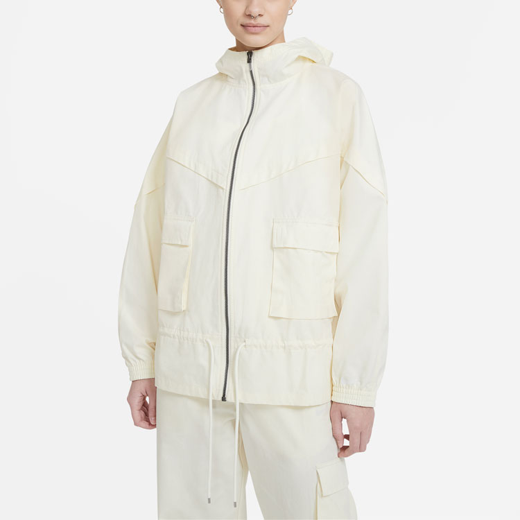Женская куртка Nike Sportswear Icon Clash (бежевая) — фото 4