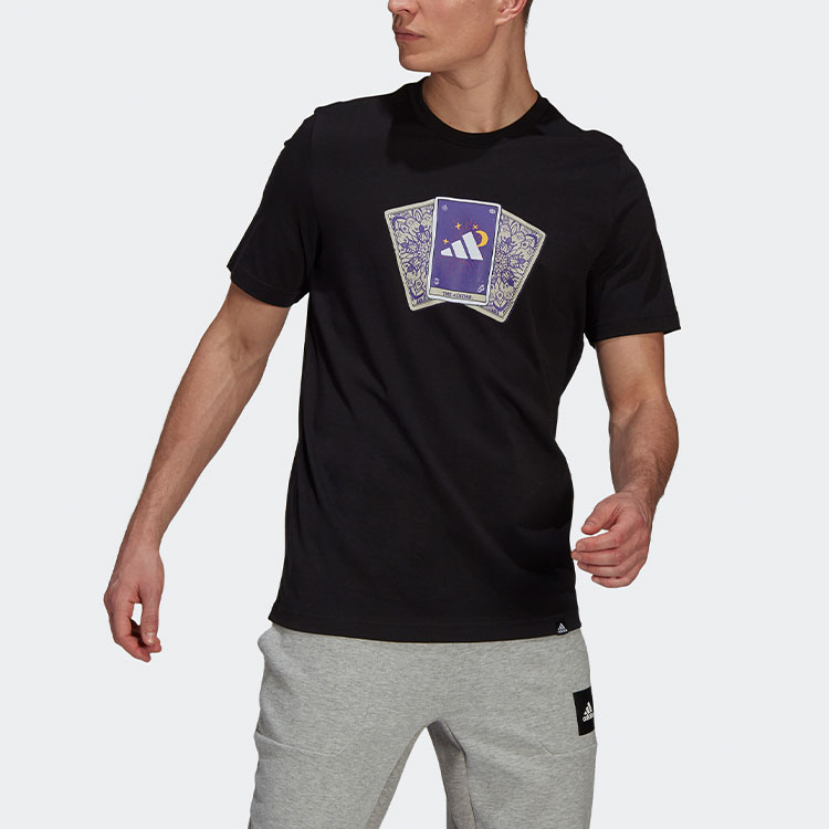 Мужская футболка adidas Tarot Bos M (черная) — фото 3