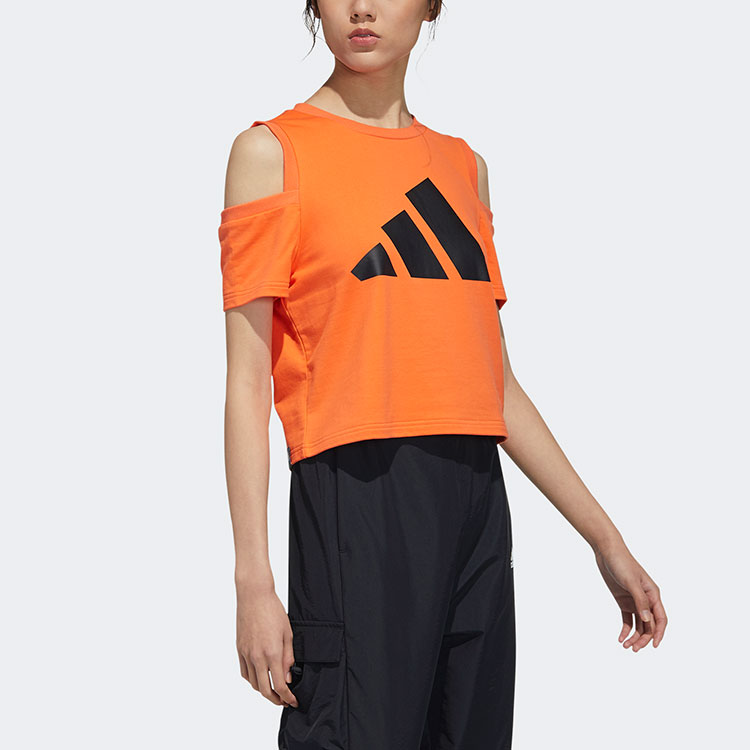 Женские футболка adidas Str Tee Excite (оранжевый) — фото 3