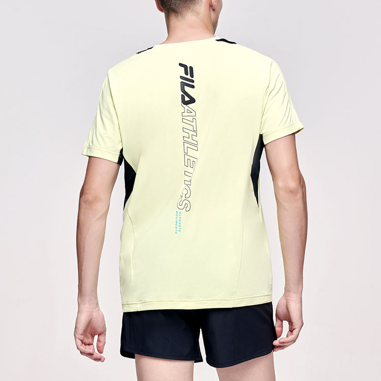 Мужская футболка Fila Logo Print (желтая) — фото 4