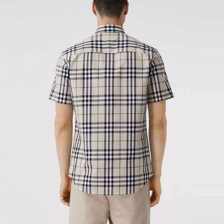 Мужская рубашка Burberry 80433351 (желто-коричневый) — фото 3