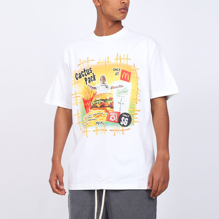 Мужская футболка Travis Scott Cactus Jack x McDonald's (белая) — фото 5