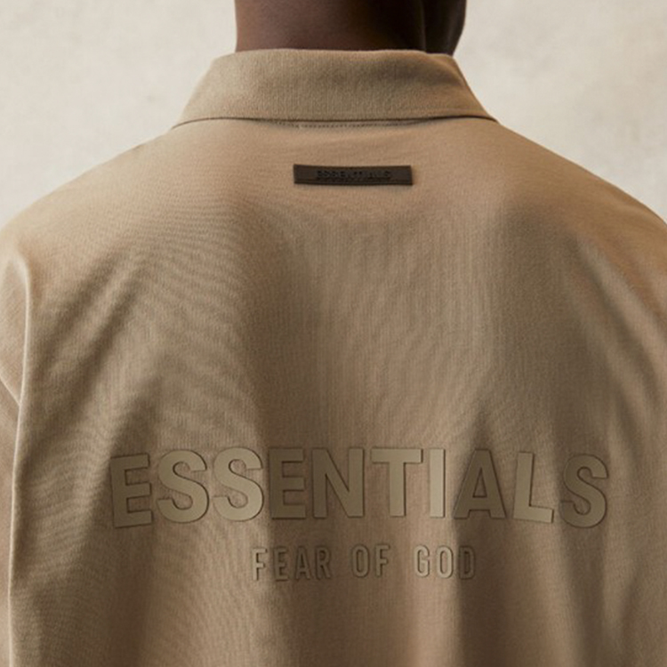 Футболка Fear of God Essentials SS21 Short Sleeve Polo Moss (мшисто-зеленая) — фото 6