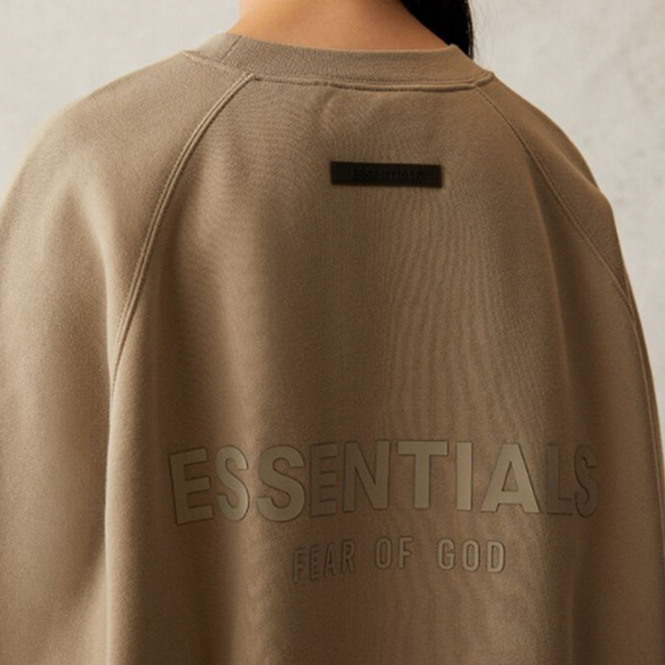 Худи Fear of God Essentials SS21 Pull-Over Crewneck Moss Logo (зеленый) — фото 4