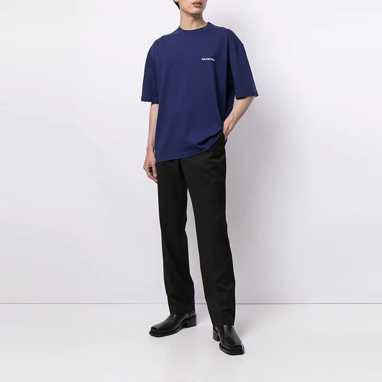 Мужская футболка Balenciaga FW21 (синяя) — фото 4