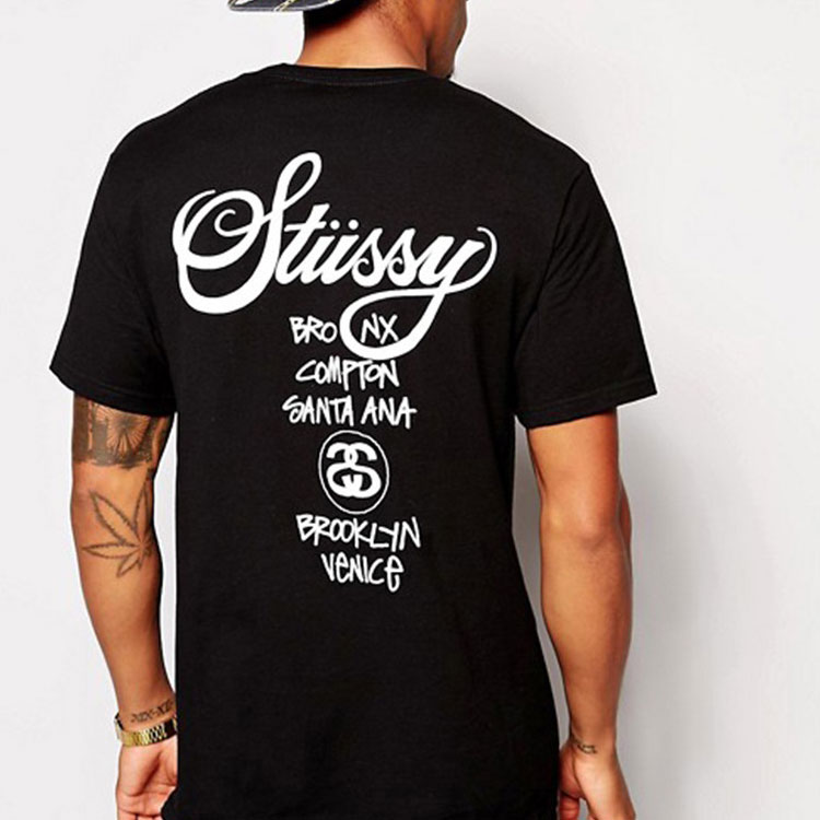 Футболка Stussy x DSM world tour tee (черная) — фото 8