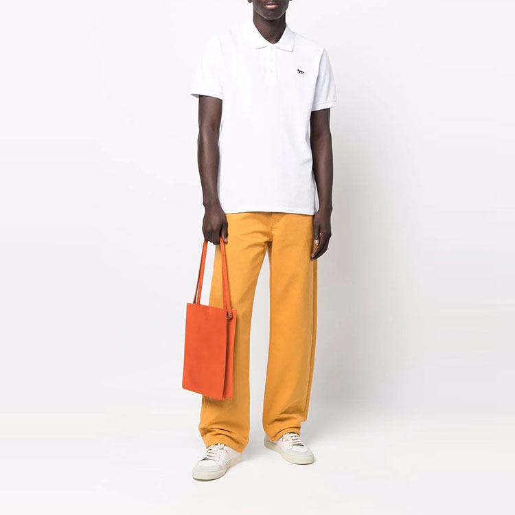 Мужское поло Maison Kitsune SS22 (белое) — фото 2
