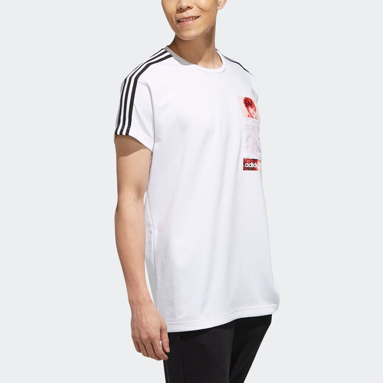 Мужская футболка adidas neo (белая) — фото 6