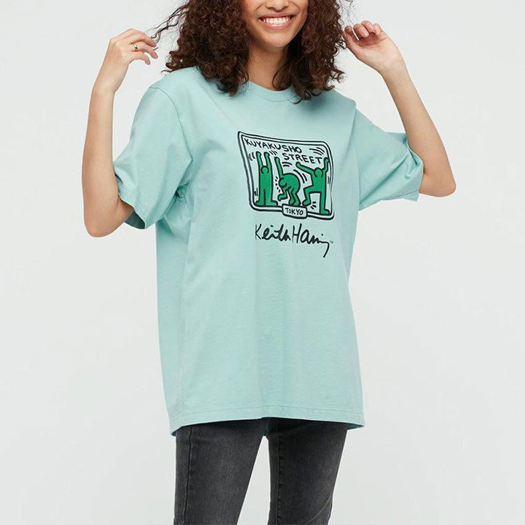Футболка UNIQLO x Keith Haring (зеленая) — фото 3