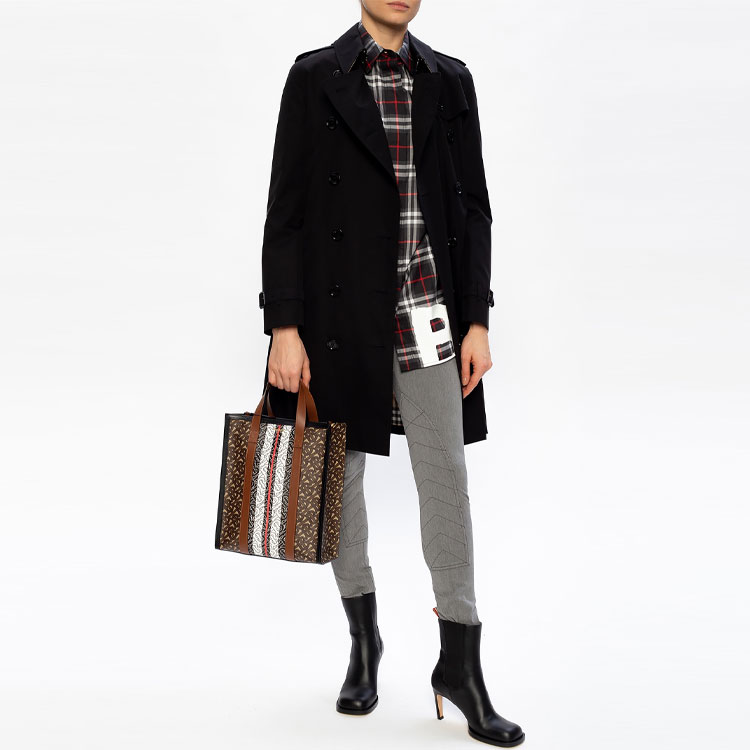 Женские рубашка Burberry SS21 Logo (красный) — фото 3