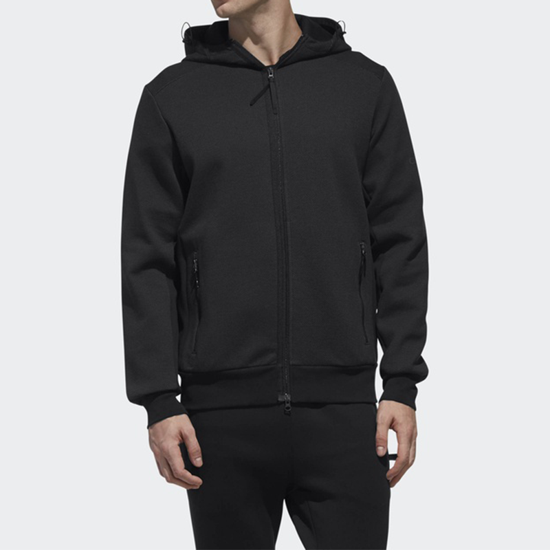 Мужское худи adidas Htt Double Knit (черное) — фото 3