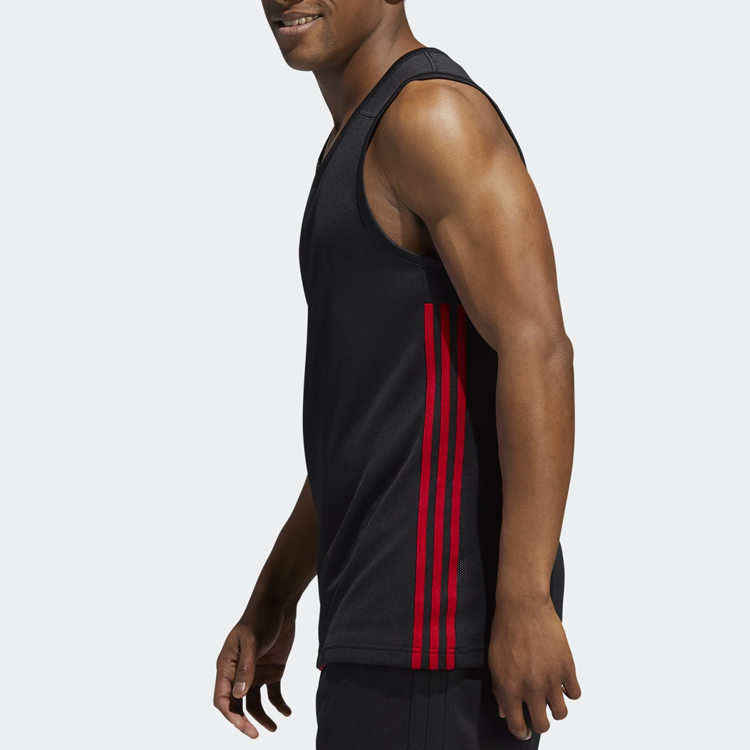 Мужская майка adidas Баскетбольная (черно-красная) — фото 5