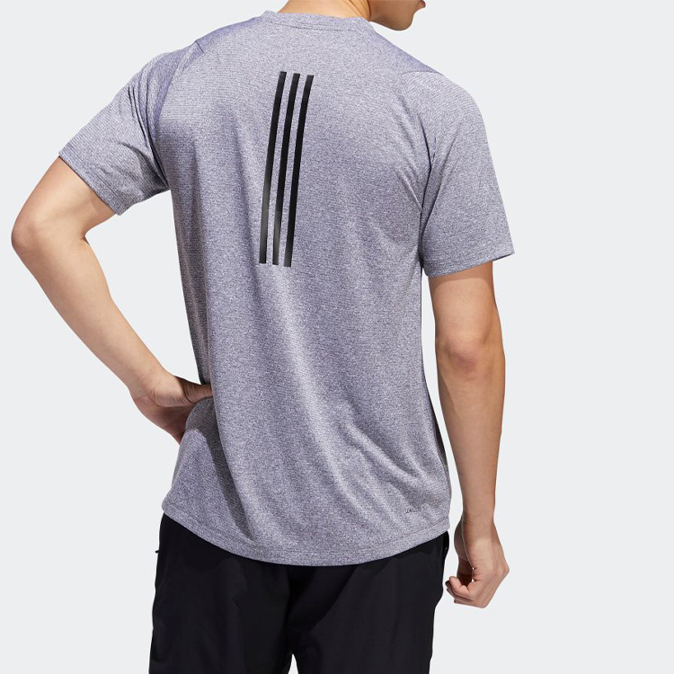 Мужская футболка adidas T (бело-фиолетовая) — фото 5