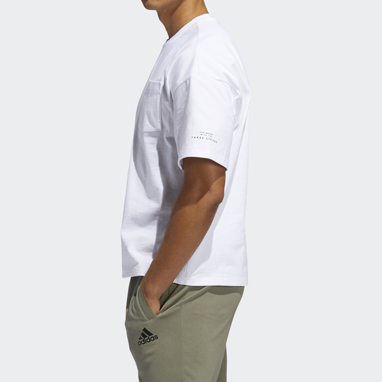Мужская футболка adidas M Mh Loose Tee (белая) — фото 5