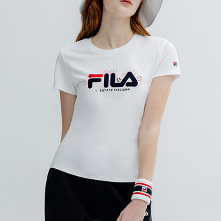 Женская футболка Fila (белая) — фото 3