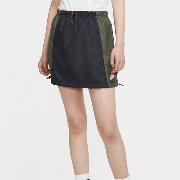 Женская юбка Nike Sportswear Woven Skirt (черно-желтая) — фото 4