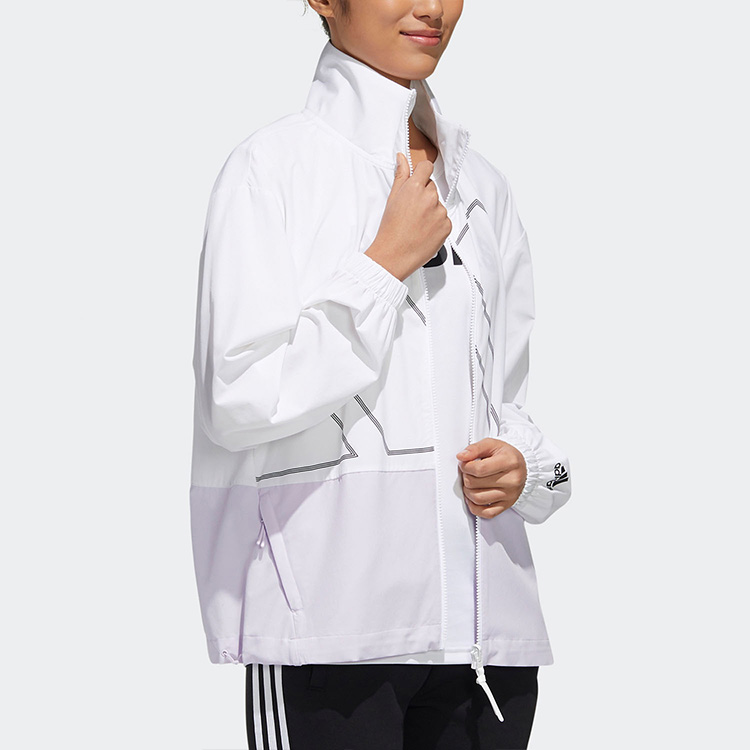 Женская куртка adidas Track Top (белая) — фото 5