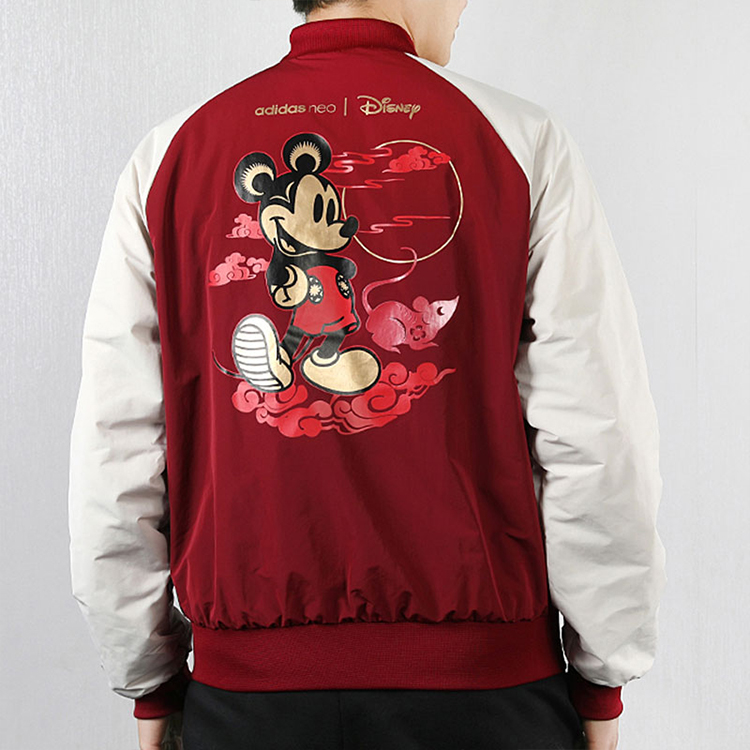 Мужская куртка adidas neo x Disney (красная) — фото 5
