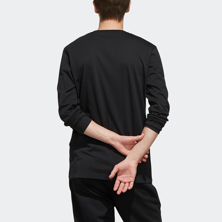 Мужская футболка adidas neo M CE LNR LS (черная) — фото 6