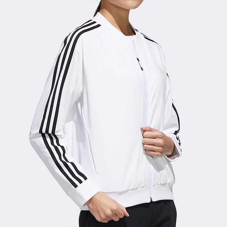 Женская куртка adidas Mh Wv 3s Bomber (белая) — фото 3