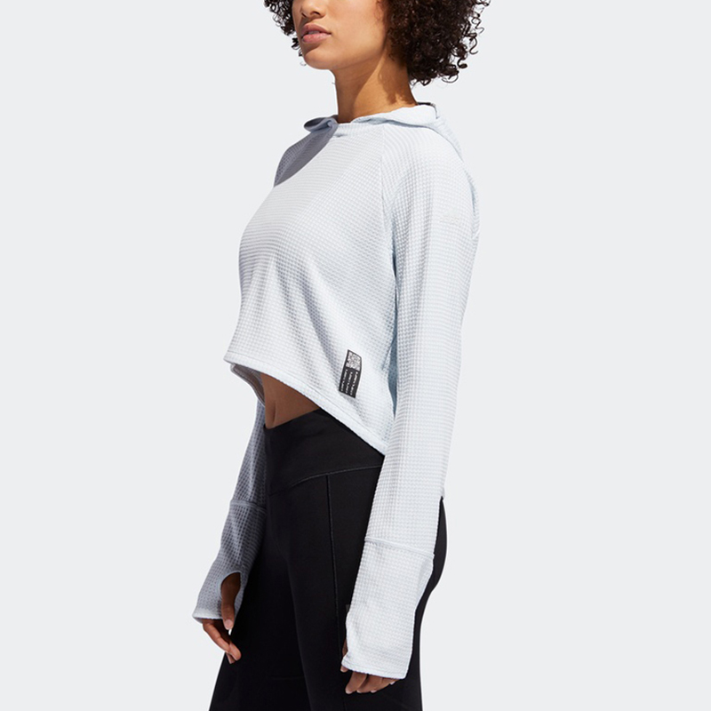 Женское худи adidas Adapt Hoodie (светло-синее) — фото 5