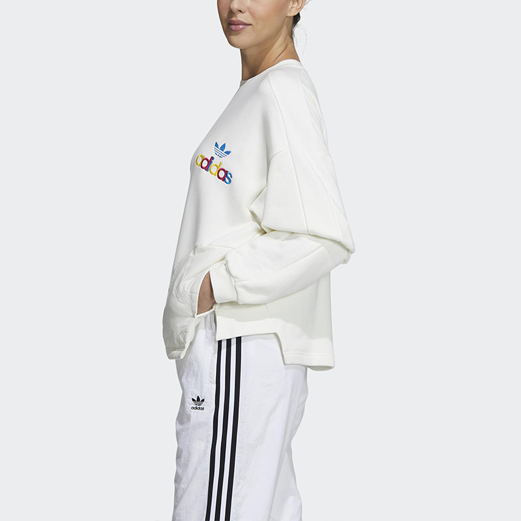 Женское худи adidas Originals Crewneck (белое) — фото 5
