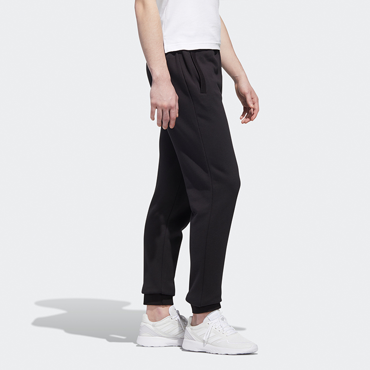 Мужские штаны adidas neo На манжетах (черные) — фото 5