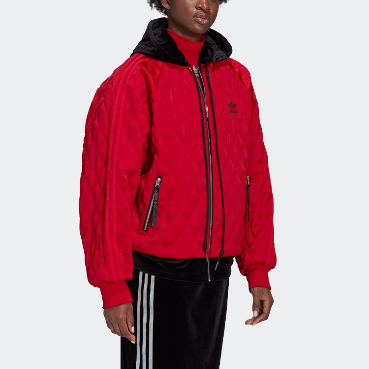 Женская куртка adidas originals × ANGEL CHEN двусторонняя (красная) — фото 5
