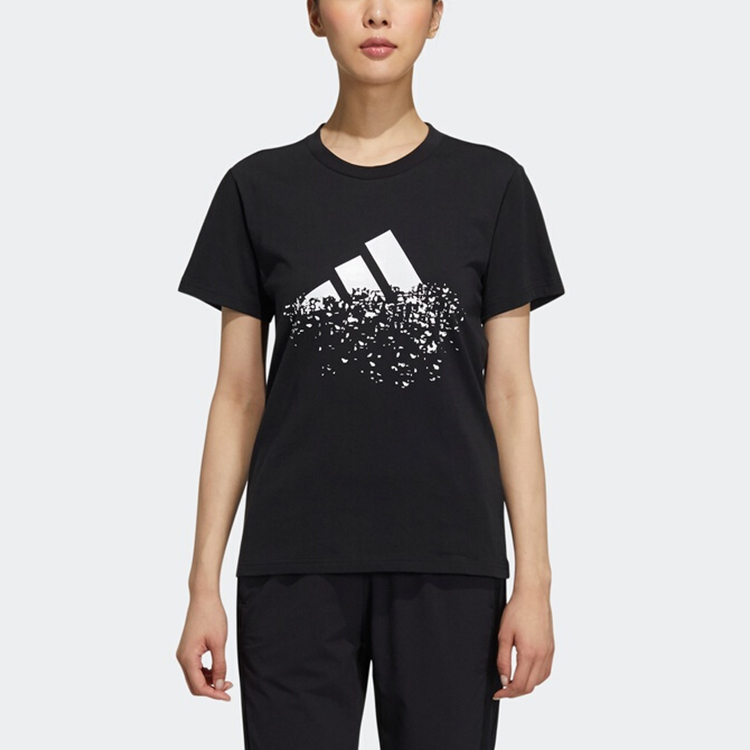 Женская футболка adidas (черная) — фото 2