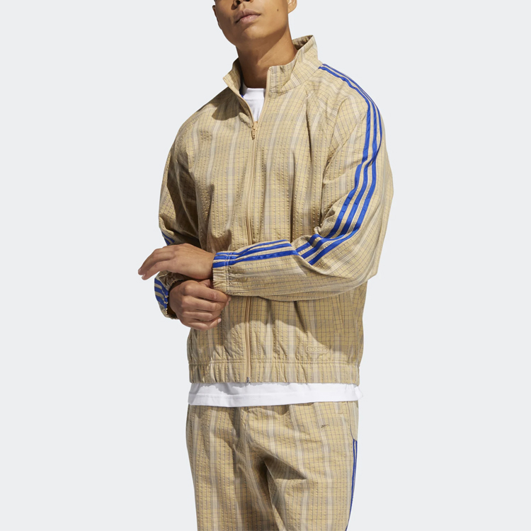 Мужская куртка adidas Originals Mw Tt (бежевая) — фото 3
