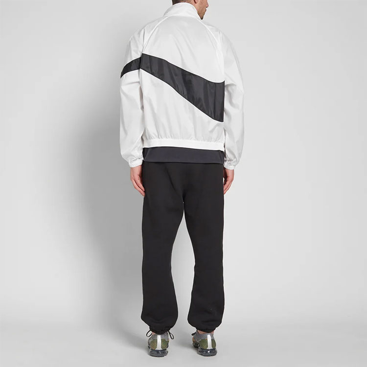Мужские куртка Nike Lab Heritage Jacket White Black BIG SWOOSH (бело-черная) — фото 3