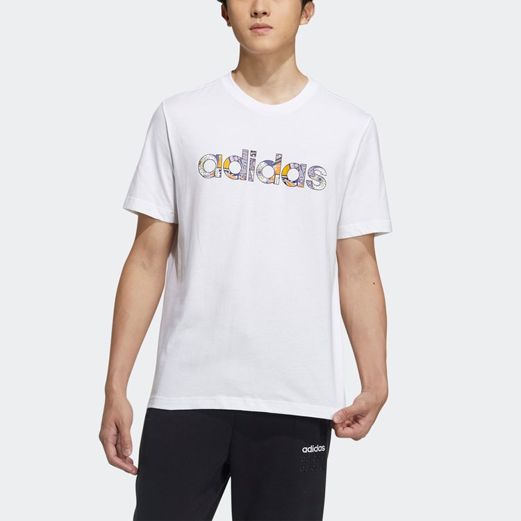Мужская футболка adidas neo (белая) — фото 2