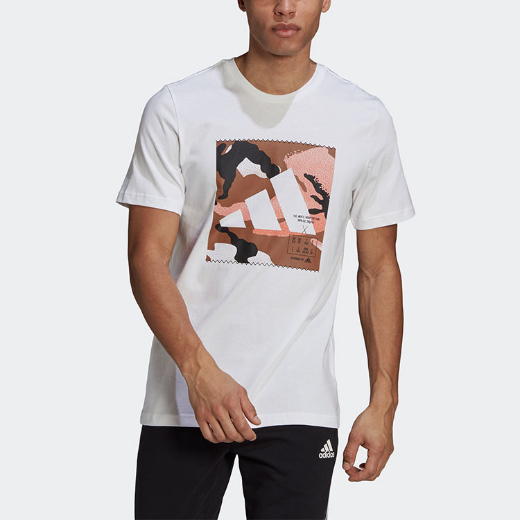 Мужская футболка adidas Camo Bos Tee M (белая) — фото 2