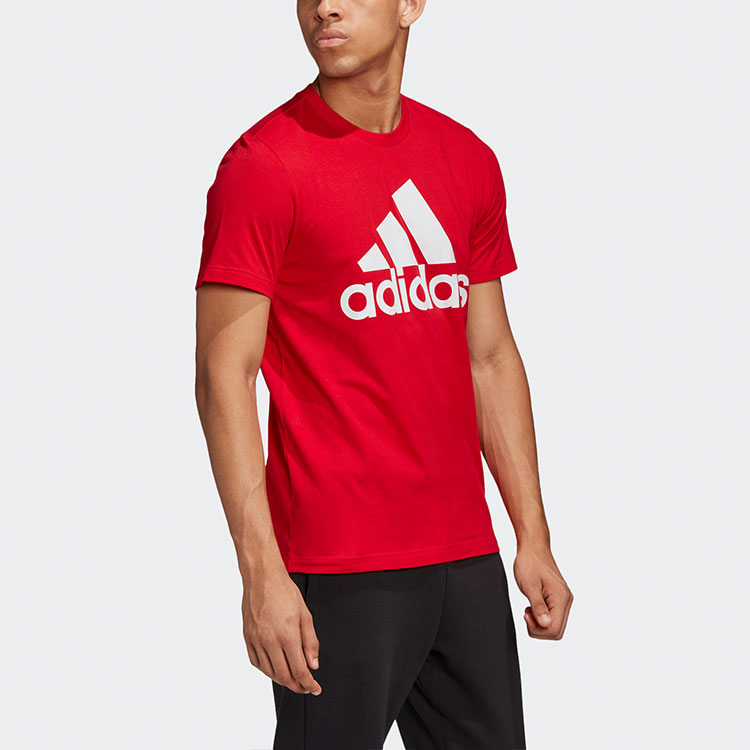 Мужская футболка adidas LogoT (красная) — фото 5