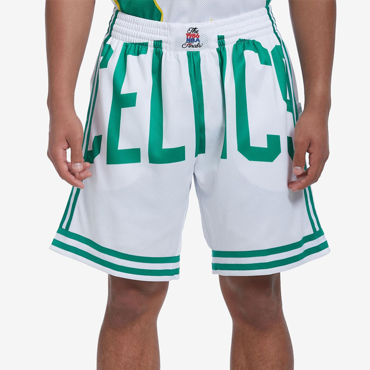 Mitchell Ness Basketball Shorts Men’s White/Green