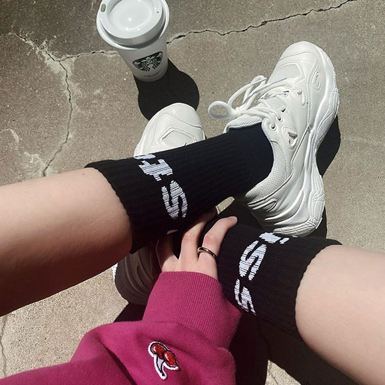 Stussy Helvetica Jacquard Crew Socks   11