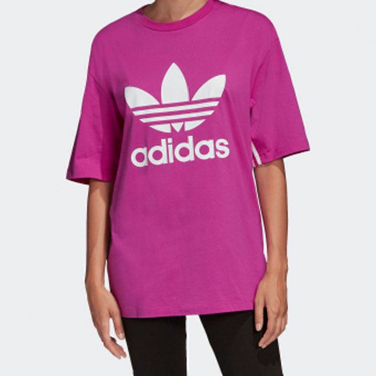 Женская футболка adidas originals logo T (пурпурный) — фото 3