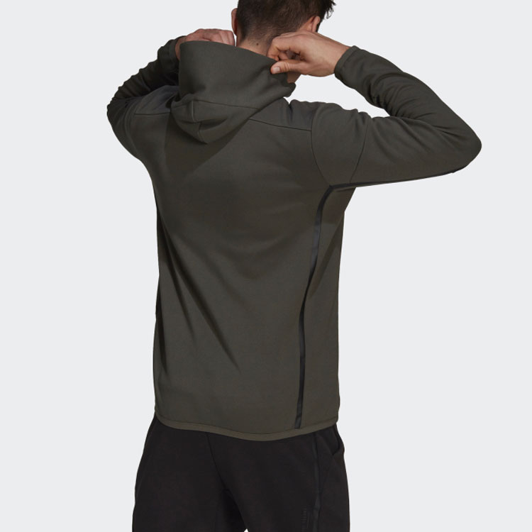 Мужская куртка adidas M Hood Parley (коричневая) — фото 3