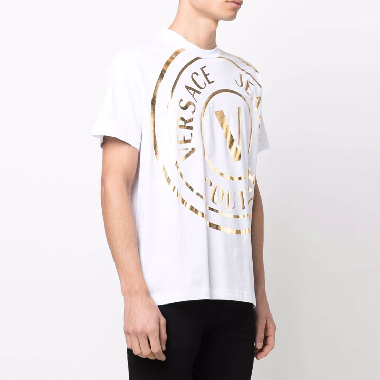 Мужская футболка Versace JEANS COUTURE SS22 LogoT (белый) — фото 5